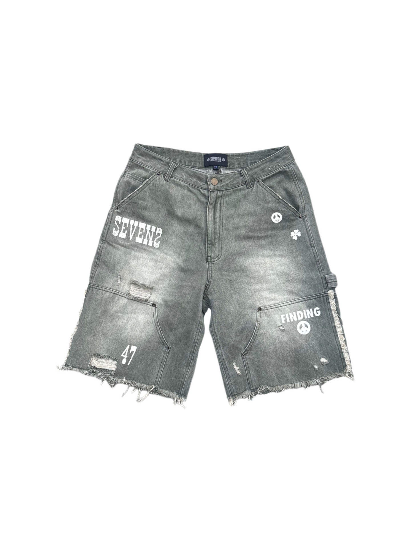 ARMY WASH DENIM SHORTS