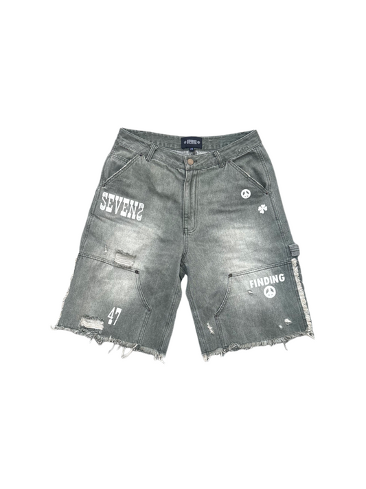 ARMY WASH DENIM SHORTS